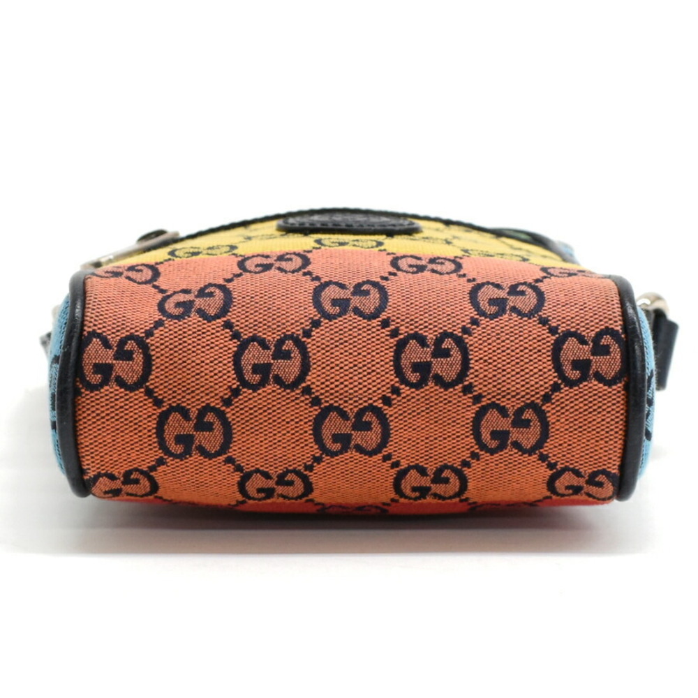 Gucci Crossbody Shoulder Bag Canvas Leather Multicolore - Picture 4 of 9